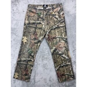 Mossy Oak Men's Break Up Infinity Jeans 36x34 (Real 36x33) Hunting Oak Leaf Camo
